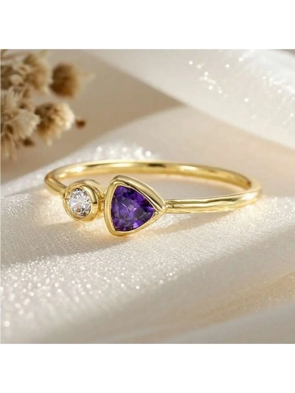 Purple Stone Ring Q727